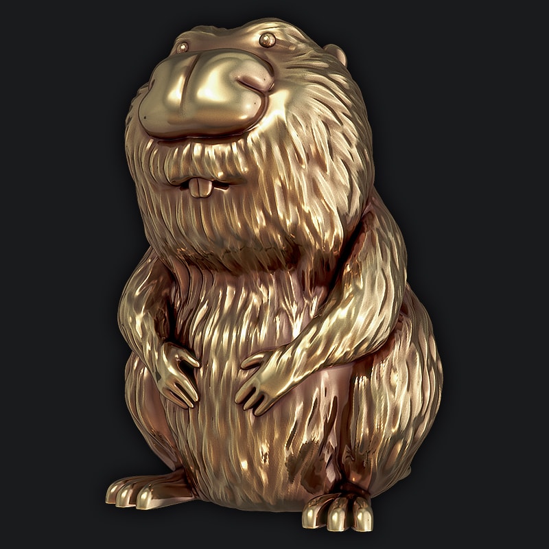 3D Model for 3D Printers - Toy Beaver